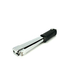 Markwell G-11 Heavy Duty Hammer Tacker, Rear loading, accommodates two full staple strips of staples, for less frequent loading. Designed to be “jam-free”. Easy dismantling for maintenance, simply remove the hinge-pin. Compact, precision balanced for hours of one-handed fatigue-free use. Simplicity of design for long life of trouble-free operation. Non-slip hand and finger protection.