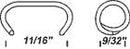 HR616 11/16" Hog Rings - Galvanized