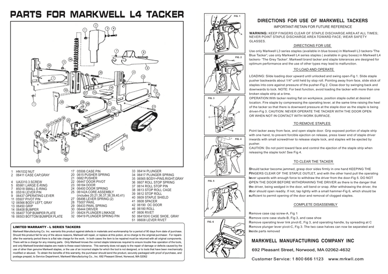 Markwell L4-CS Outward Clinch Tacker